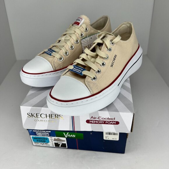 Skechers Womens 185073 Ivory Court Classics Cordova Low Top Size 7 Sneakers - Picture 2 of 10